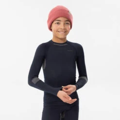 WEDZE Kids’ Ski Base Layer Top - BL 500 Blue 19 WEDZE Kids’ Ski Base Layer Top - BL 500 Blue -WEDZE SHOP kids ski base layer top i soft bl 580 blue 4