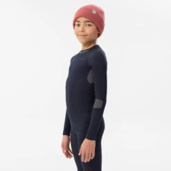 WEDZE Kids’ Ski Base Layer Top - BL 500 Blue 20 WEDZE Kids’ Ski Base Layer Top - BL 500 Blue -WEDZE SHOP kids ski base layer top i soft bl 580 blue 5