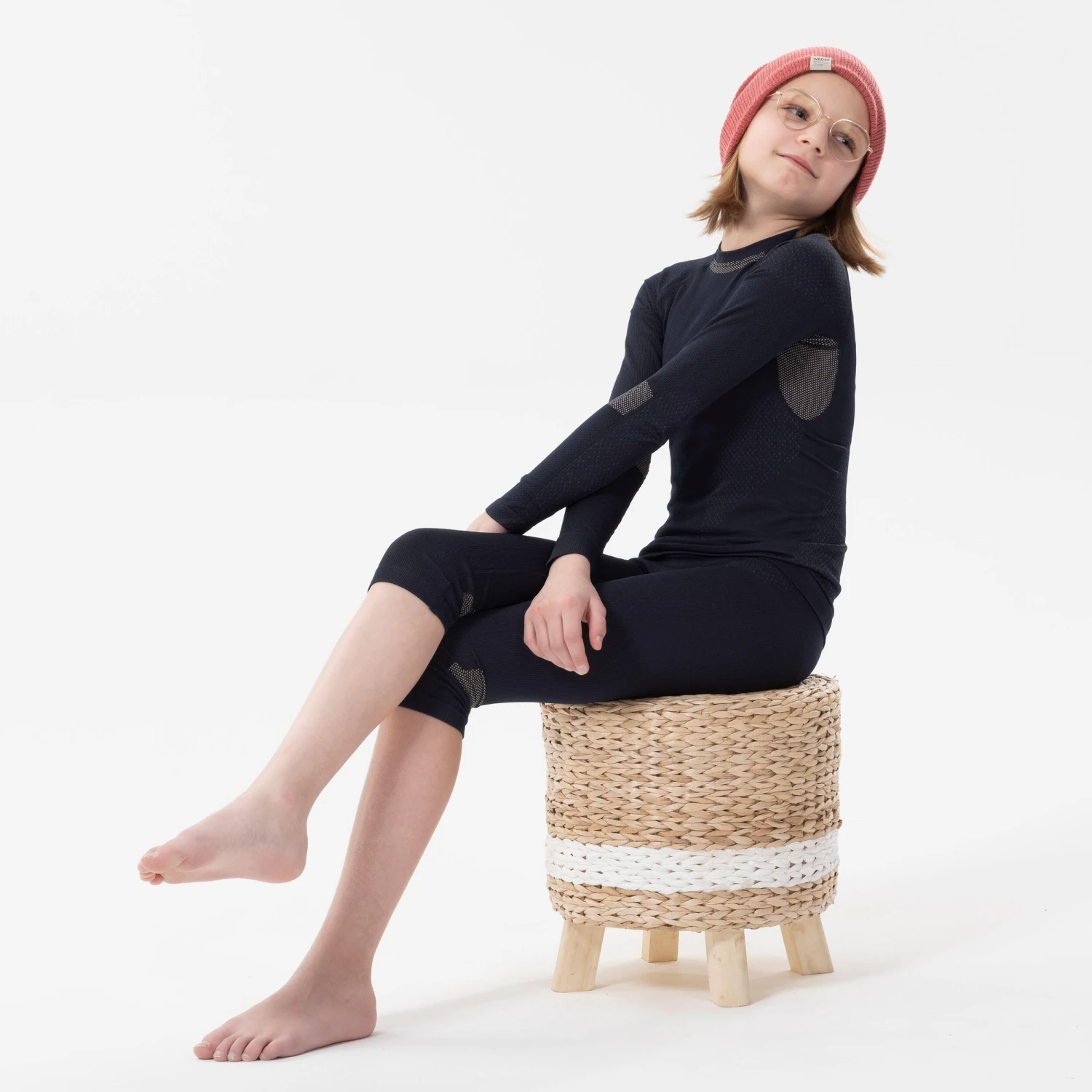 WEDZE Kids’ Ski Base Layer Top - BL 500 Blue 9 WEDZE Kids’ Ski Base Layer Top - BL 500 Blue - Image 9