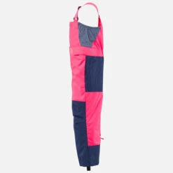 WEDZE Kids’ Ski Bib Pants - PNF 500 PNF Pink/Blue -WEDZE SHOP kids ski bib pants 500 pnf pink navy blue 2