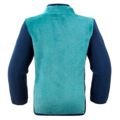 WEDZE Kids' Ski Fleece Jacket - Midwarm Blue -WEDZE SHOP kids ski fleece jacket midwarm blue 3