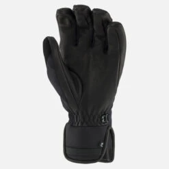 WEDZE Waterproof Ski Gloves - 550 Black -WEDZE SHOP kids ski gloves 550 black 2