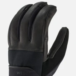 WEDZE Waterproof Ski Gloves - 550 Black -WEDZE SHOP kids ski gloves 550 black 3