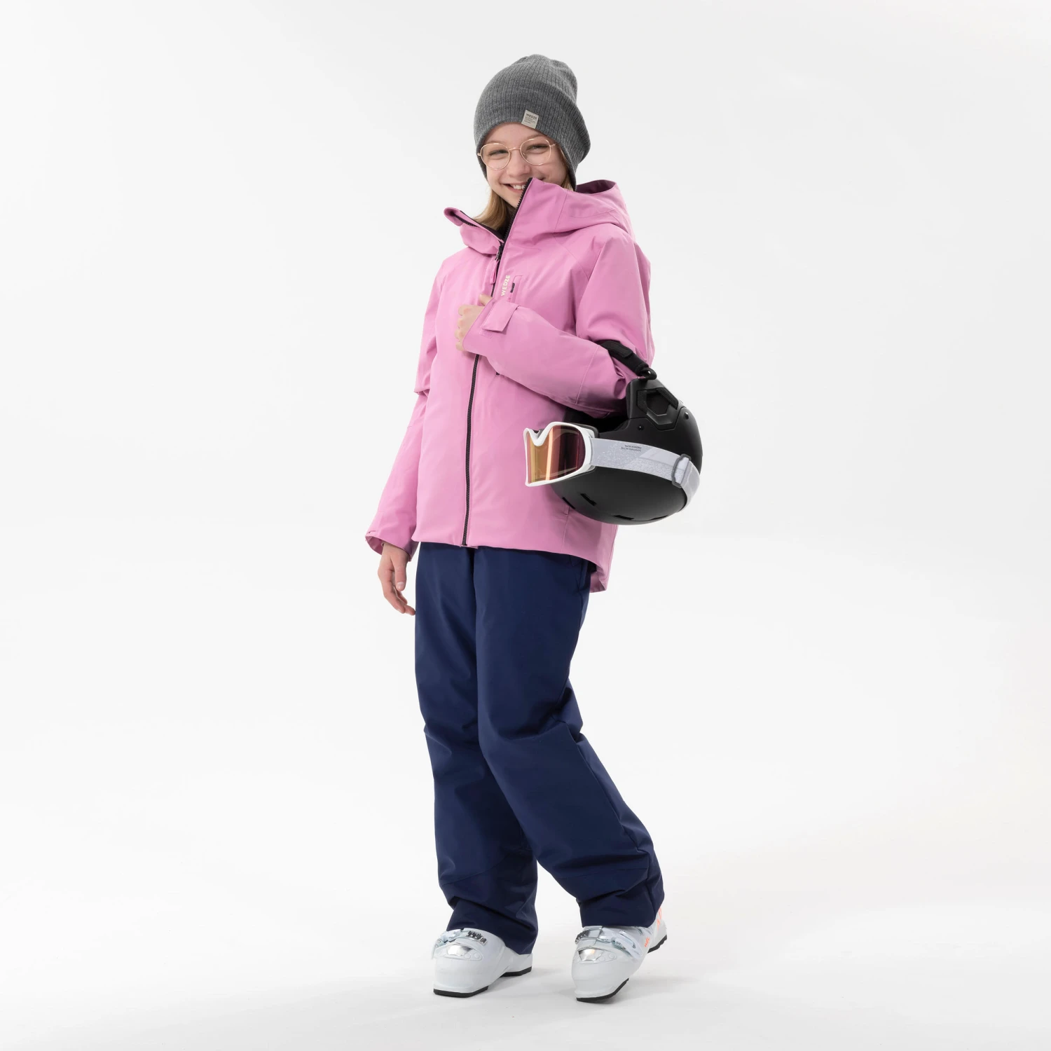 WEDZE Kids’ Ski Jacket - 550 Pink 11 WEDZE Kids’ Ski Jacket - 550 Pink - Image 11