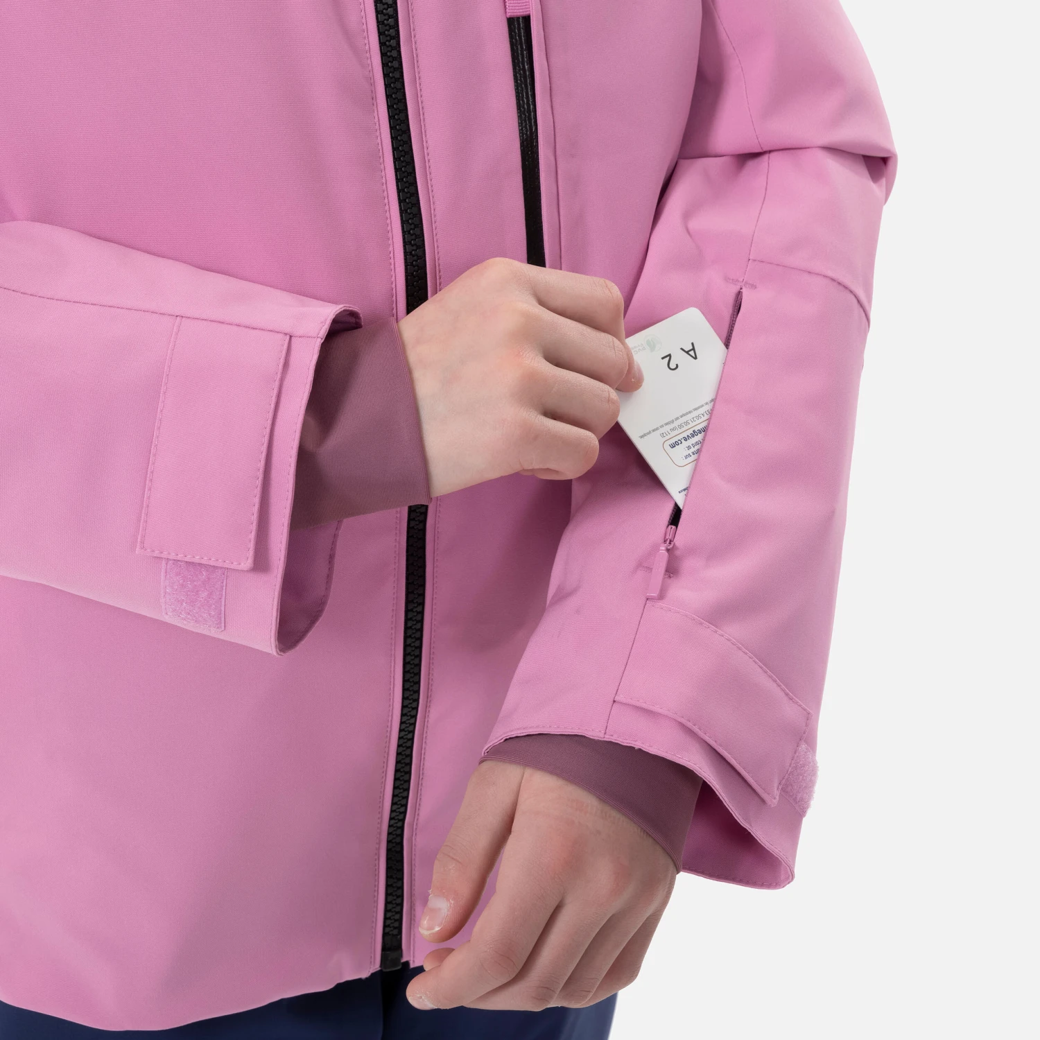 WEDZE Kids’ Ski Jacket - 550 Pink 6 WEDZE Kids’ Ski Jacket - 550 Pink - Image 6