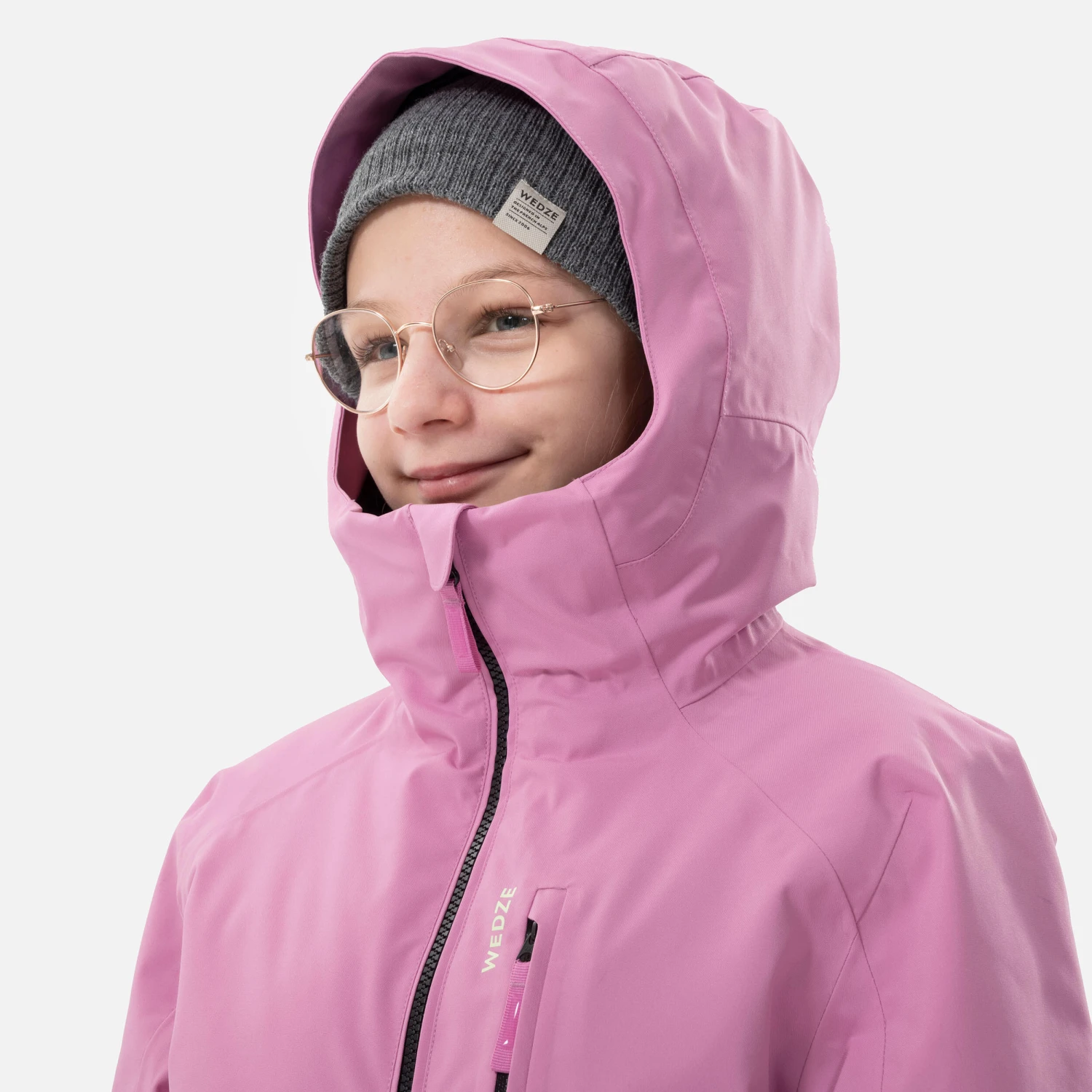 WEDZE Kids’ Ski Jacket - 550 Pink 7 WEDZE Kids’ Ski Jacket - 550 Pink - Image 7