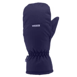 WEDZE Kids’ Ski Mittens - 100 Blue/Pink