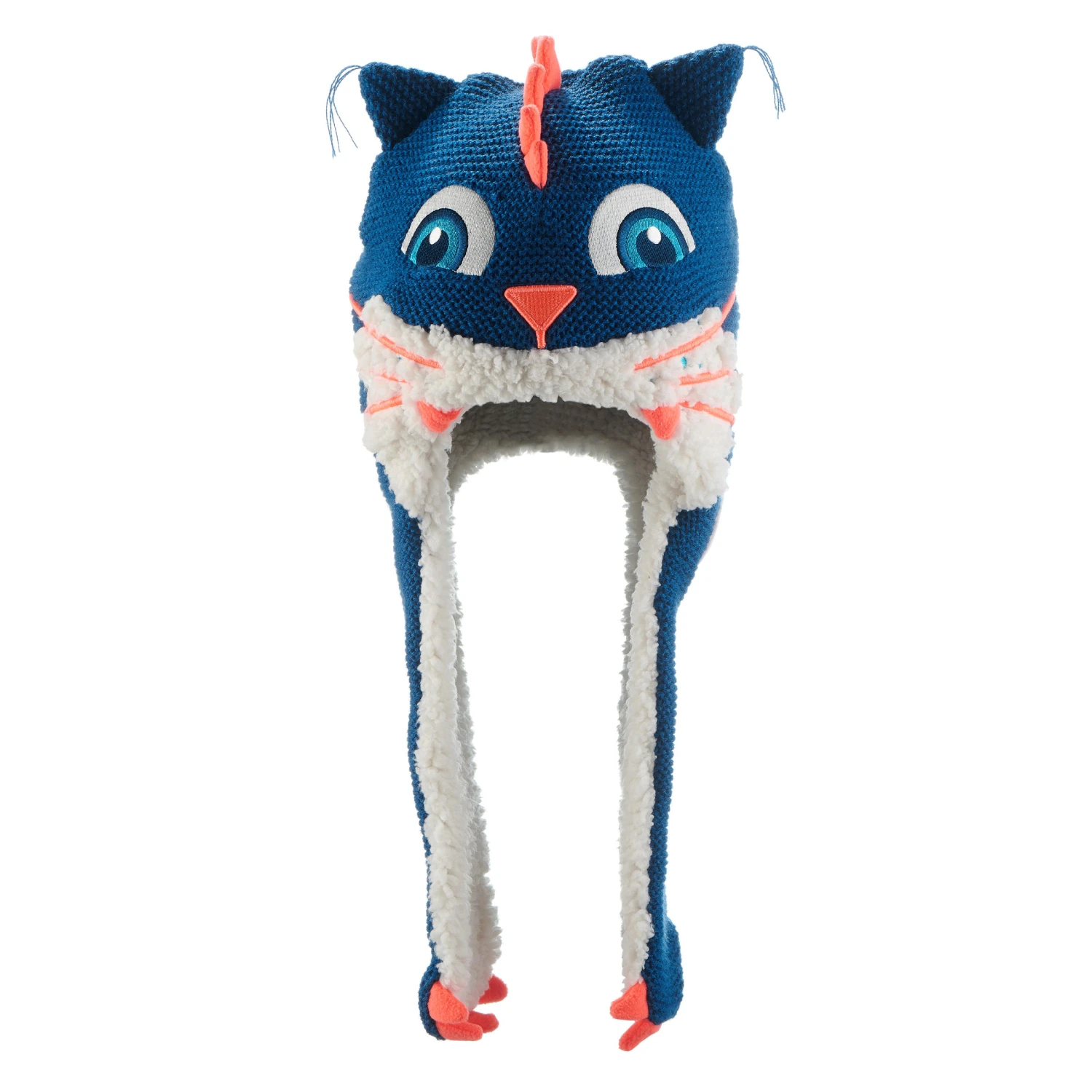 WEDZE Kids' Ski Monstercat Peruvian Hat – Blue 3 WEDZE Kids' Ski Monstercat Peruvian Hat – Blue - Image 3