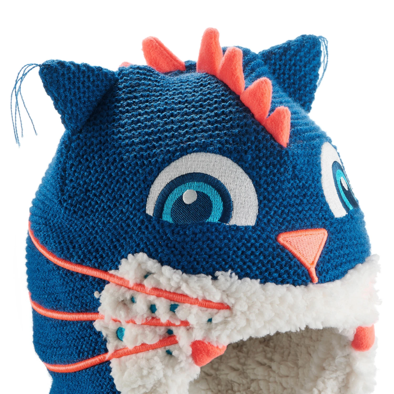 WEDZE Kids' Ski Monstercat Peruvian Hat – Blue 7 WEDZE Kids' Ski Monstercat Peruvian Hat – Blue - Image 7
