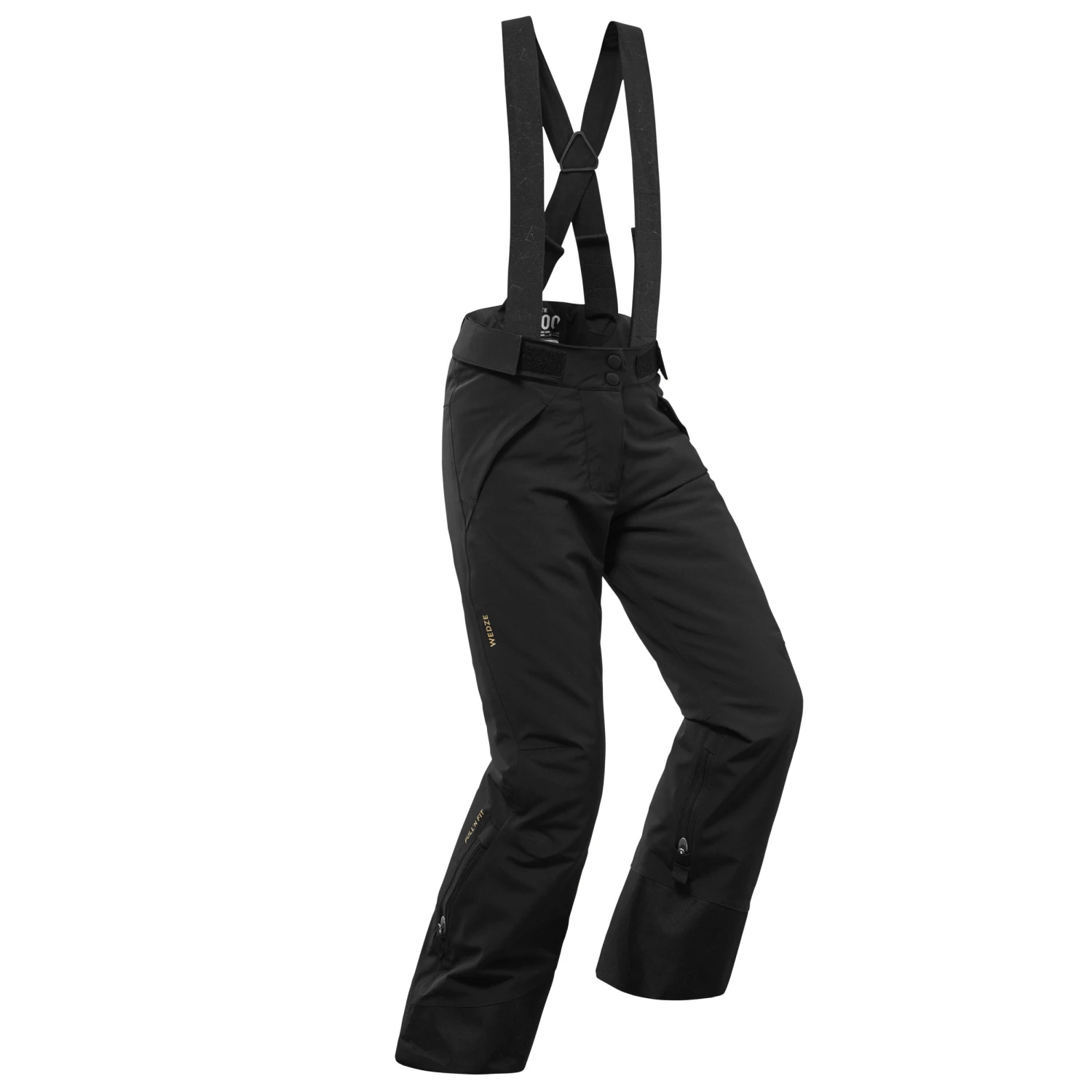 WEDZE Kids’ Ski Pants - PNF 900 Black 1 WEDZE Kids’ Ski Pants - PNF 900 Black