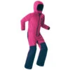 WEDZE Kids’ Ski Suit - 100 Pink/Navy Blue