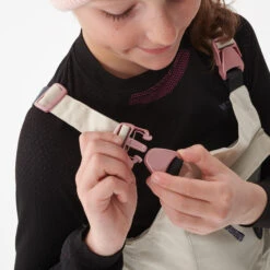 Kids' Snowboard Bib Pants - BIB 500 Beige -WEDZE SHOP kids snowboard bib pants bib 500 beige 11