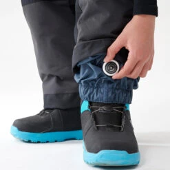 Kids' Snowboard Bib Pants - 500 Black -WEDZE SHOP kids snowboard bib pants bib 500 black 8