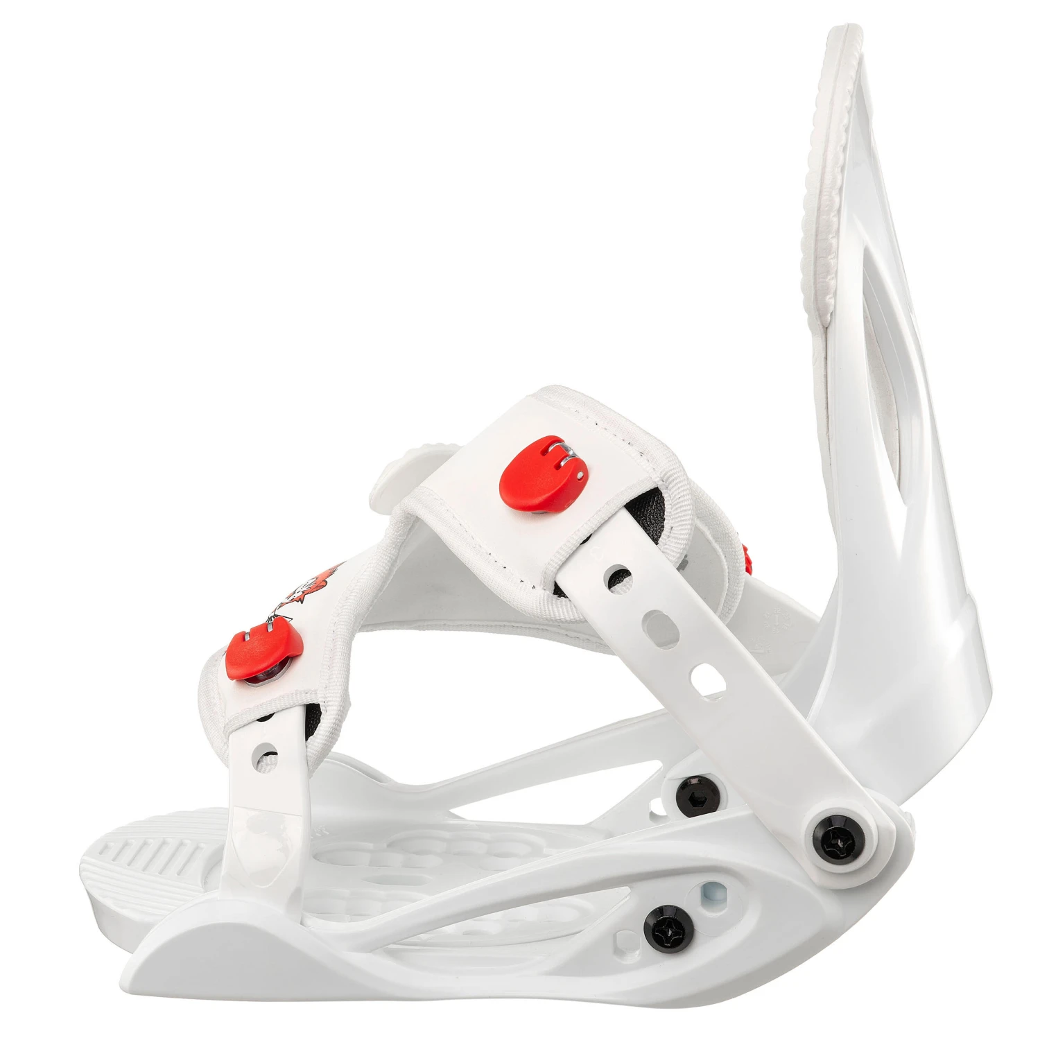 Kids’ Snowboard Bindings XS - Faky White/Red 4 Kids’ Snowboard Bindings XS - Faky White/Red - Image 4