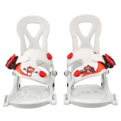 Kids’ Snowboard Bindings XS - Faky White/Red 12 Kids’ Snowboard Bindings XS - Faky White/Red -WEDZE SHOP kids snowboard bindings xs faky white red 4