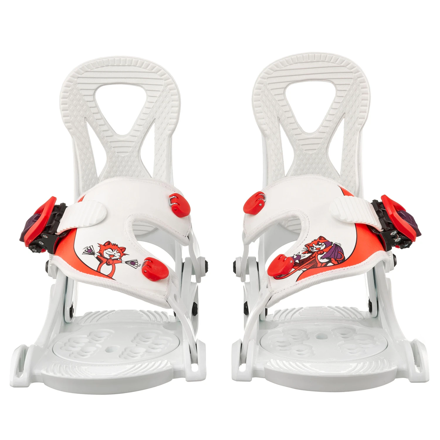 Kids’ Snowboard Bindings XS - Faky White/Red 5 Kids’ Snowboard Bindings XS - Faky White/Red - Image 5