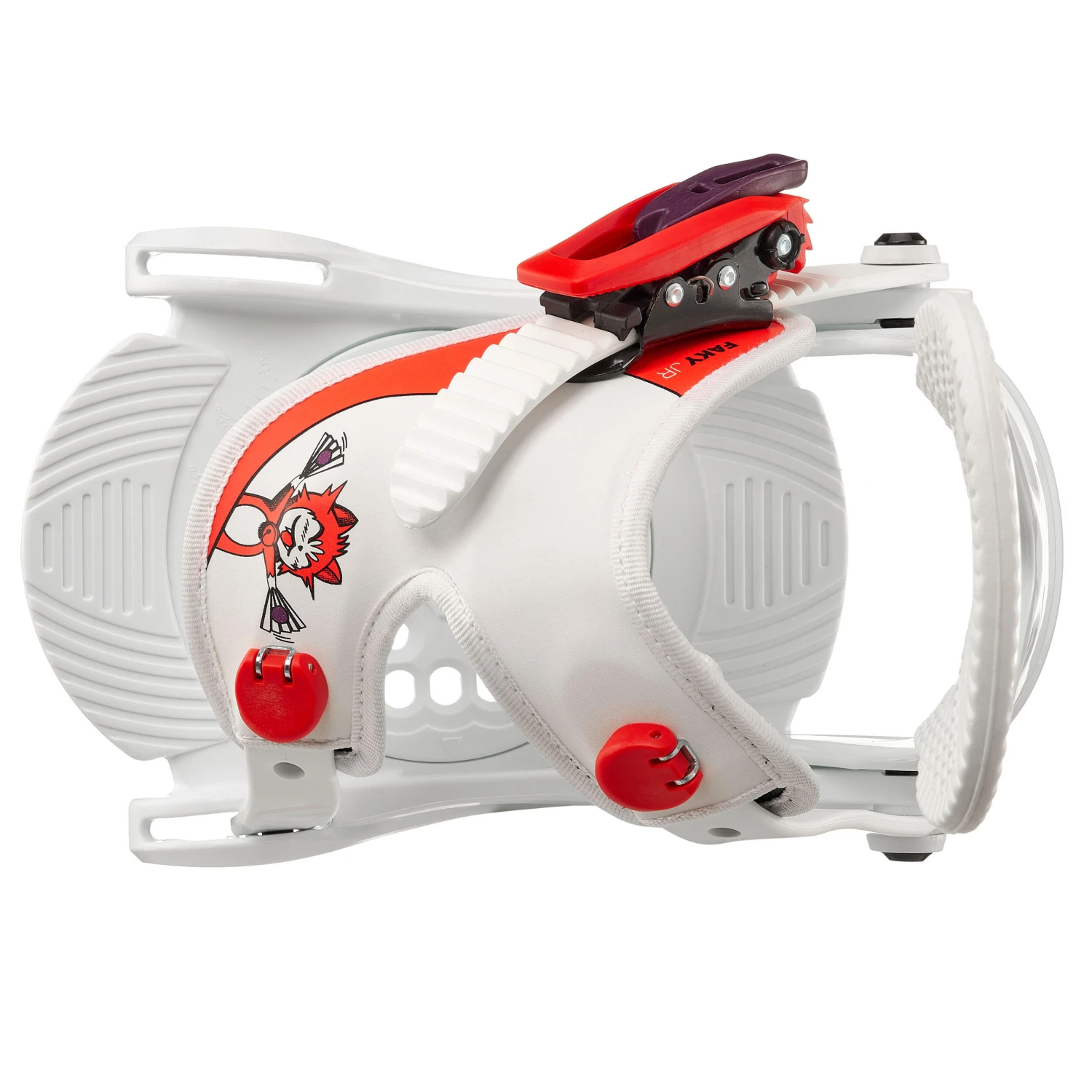 Kids’ Snowboard Bindings XS - Faky White/Red 6 Kids’ Snowboard Bindings XS - Faky White/Red - Image 6