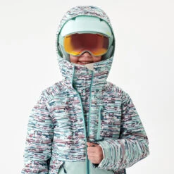 Kids' Snowboard Jacket - SNB 500 Blue 20 Kids' Snowboard Jacket - SNB 500 Blue -WEDZE SHOP kids snowboard jacket snb 500 blue 3