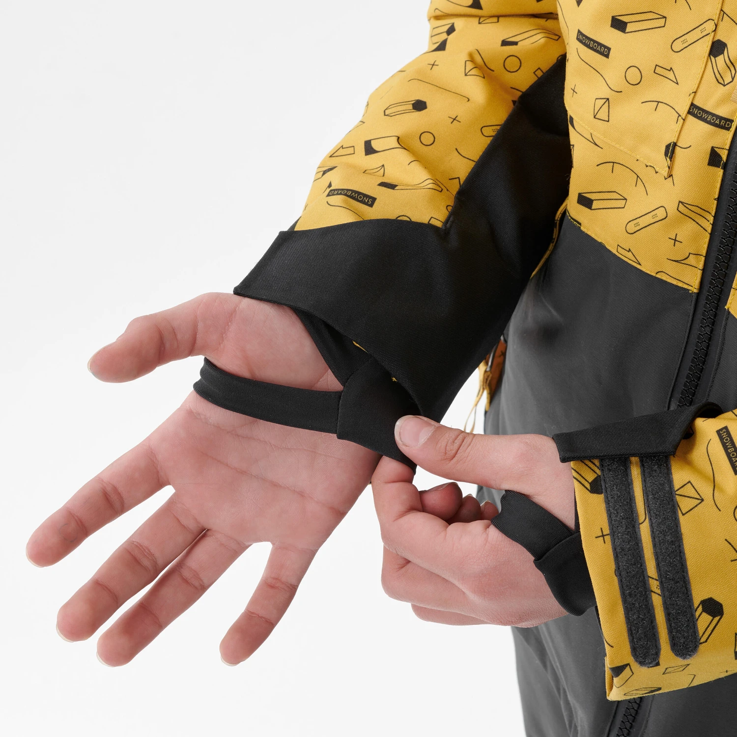 Kids’ Snowboard Jacket – SNB 500 Yellow 10 Kids’ Snowboard Jacket – SNB 500 Yellow - Image 10