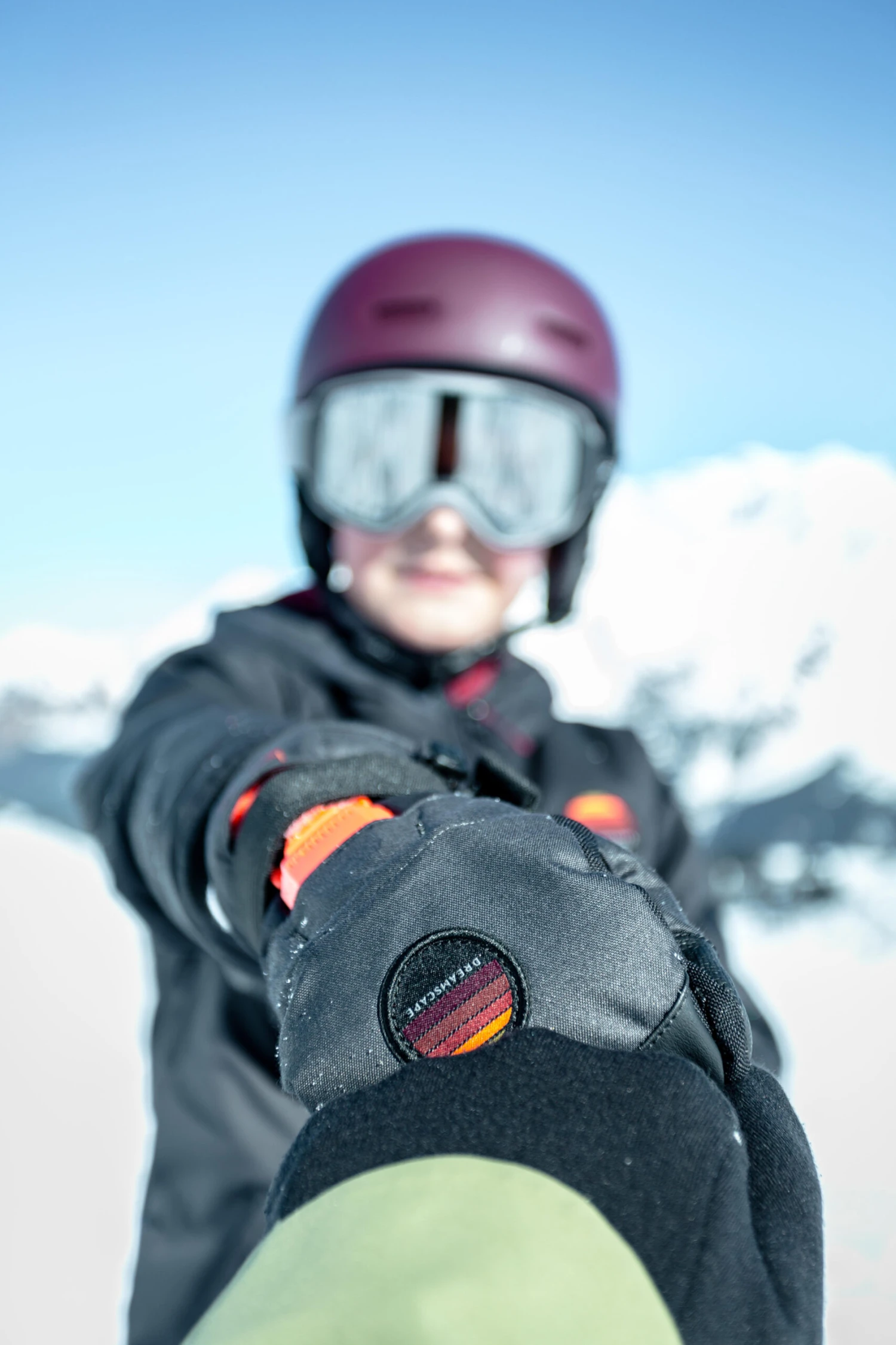 Kids' Snowboard Protective Mittens - MI 500 Black 11 Kids' Snowboard Protective Mittens - MI 500 Black - Image 11