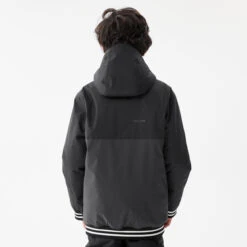 Kids’ Snowboard Jacket – SNB 100 Black -WEDZE SHOP kids snowboard ski jacket snb 100 black 4