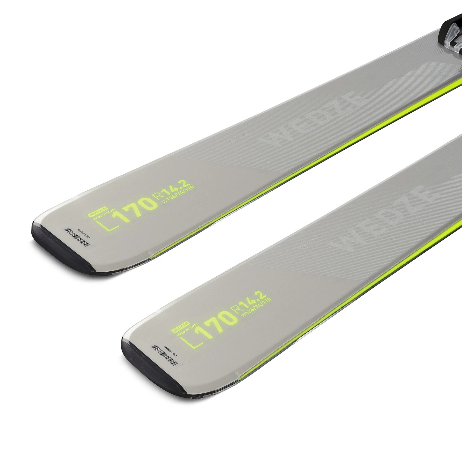 WEDZE Men’s Downhill Skis With Bindings - Boost 580 Grey 2 WEDZE Men’s Downhill Skis With Bindings - Boost 580 Grey - Image 2