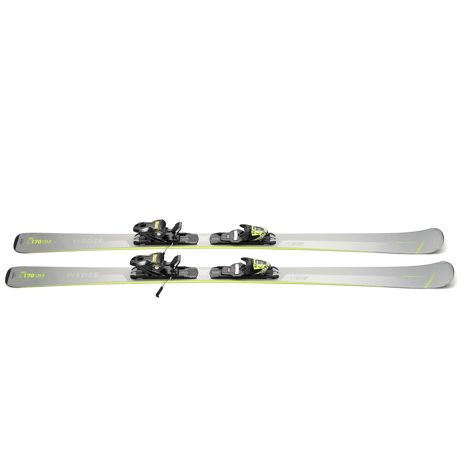 WEDZE Men’s Downhill Skis With Bindings - Boost 580 Grey 6 WEDZE Men’s Downhill Skis With Bindings - Boost 580 Grey - Image 6