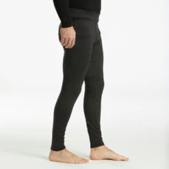 WEDZE Men's Ski Base Layer Bottoms – BL 500 Black -WEDZE SHOP men s ski base layer bottoms bl 500 black 2