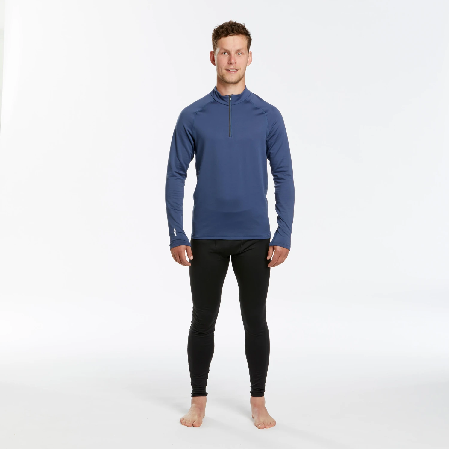 WEDZE Men's Ski Base Layer Top - BL 500 Blue 2 WEDZE Men's Ski Base Layer Top - BL 500 Blue - Image 2