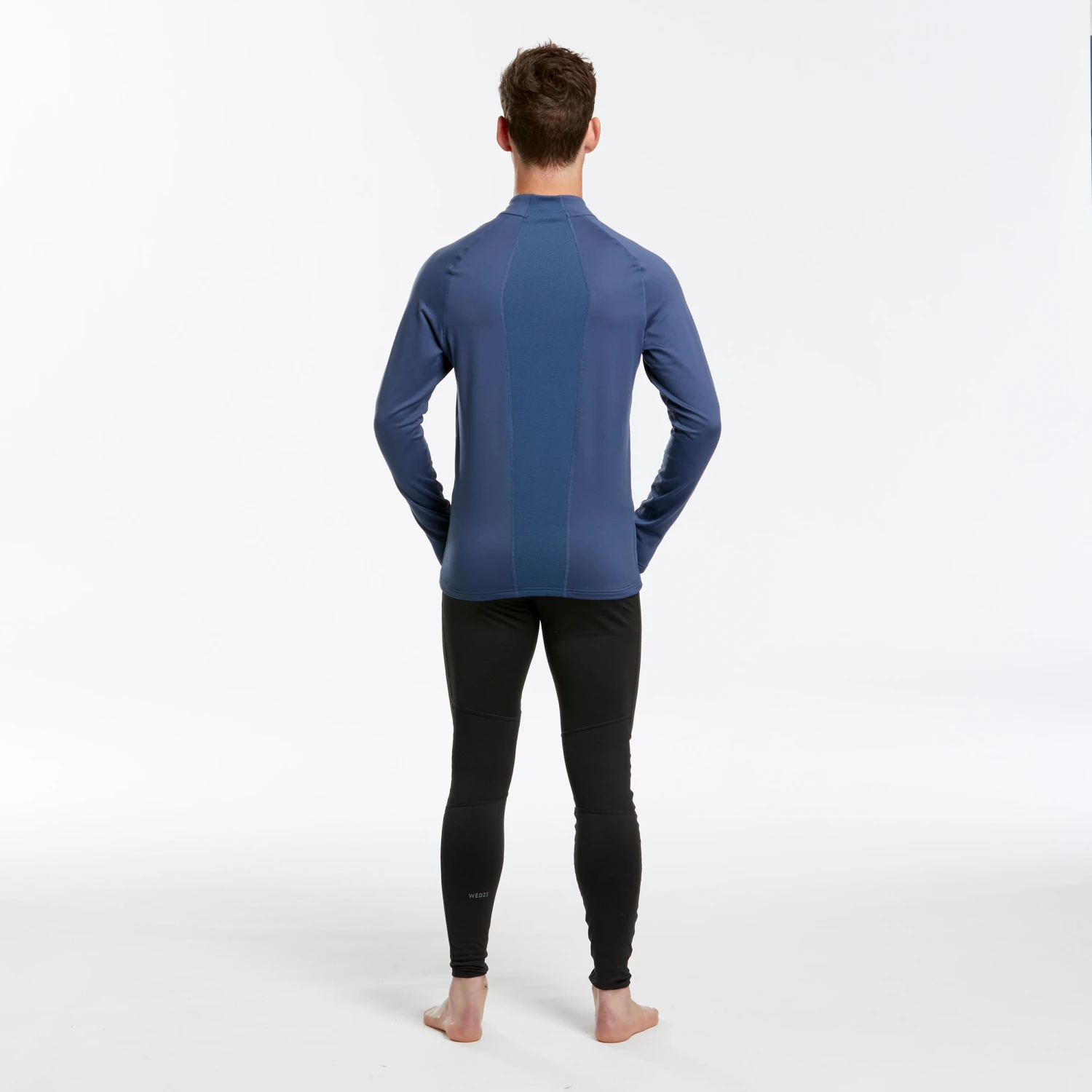 WEDZE Men's Ski Base Layer Top - BL 500 Blue 3 WEDZE Men's Ski Base Layer Top - BL 500 Blue - Image 3
