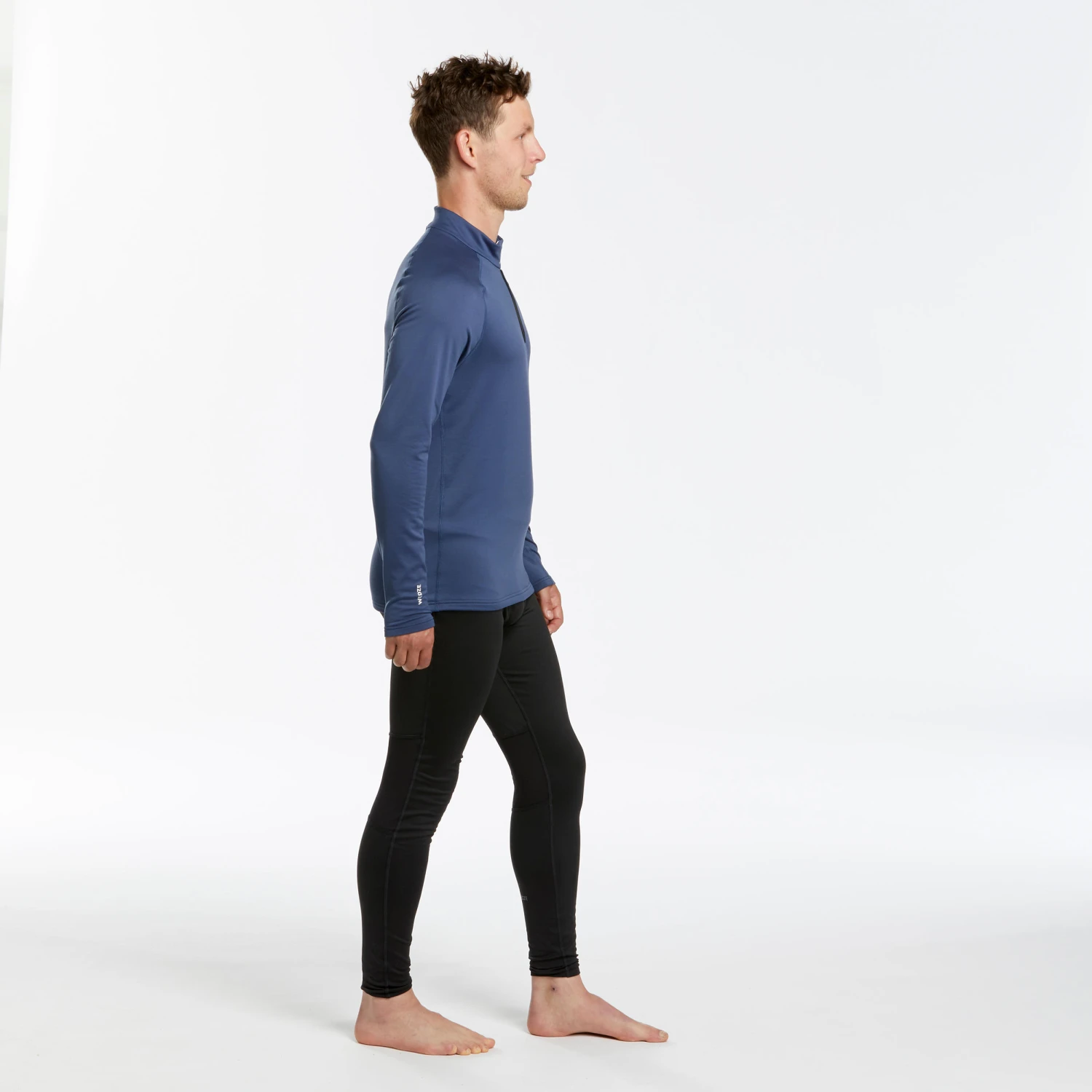 WEDZE Men's Ski Base Layer Top - BL 500 Blue 4 WEDZE Men's Ski Base Layer Top - BL 500 Blue - Image 4