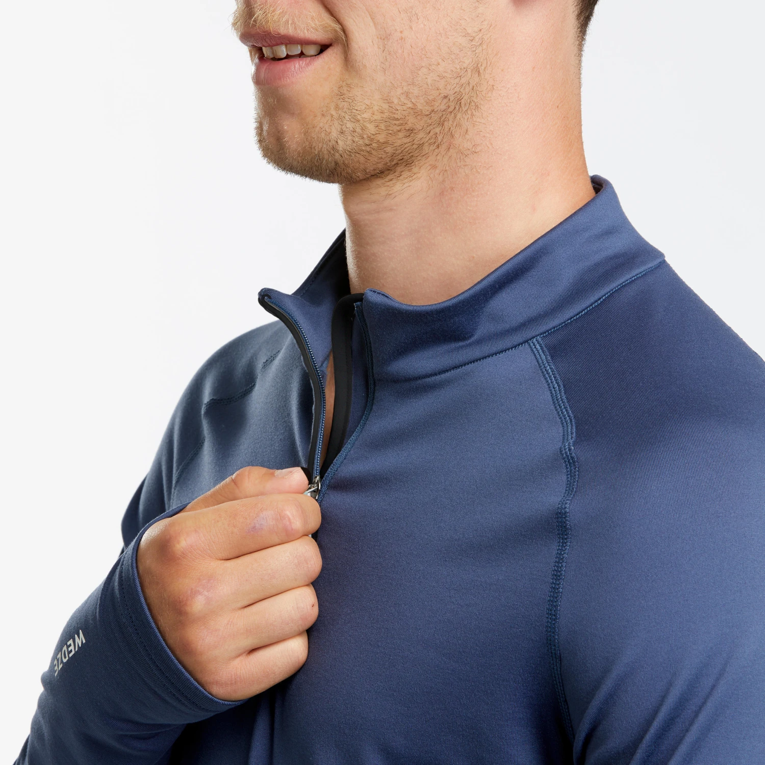 WEDZE Men's Ski Base Layer Top - BL 500 Blue 5 WEDZE Men's Ski Base Layer Top - BL 500 Blue - Image 5
