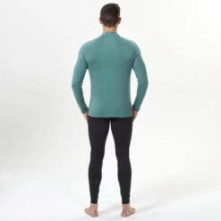 WEDZE Men's Ski Base Layer Top - BL 500 Green -WEDZE SHOP men s ski base layer top bl 500 green 3