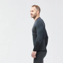WEDZE Men’s Ski Base Layer Top - BL 980 Blue/Grey 12 WEDZE Men’s Ski Base Layer Top - BL 980 Blue/Grey -WEDZE SHOP men seamless ski base layer top bl 980 blue grey 4