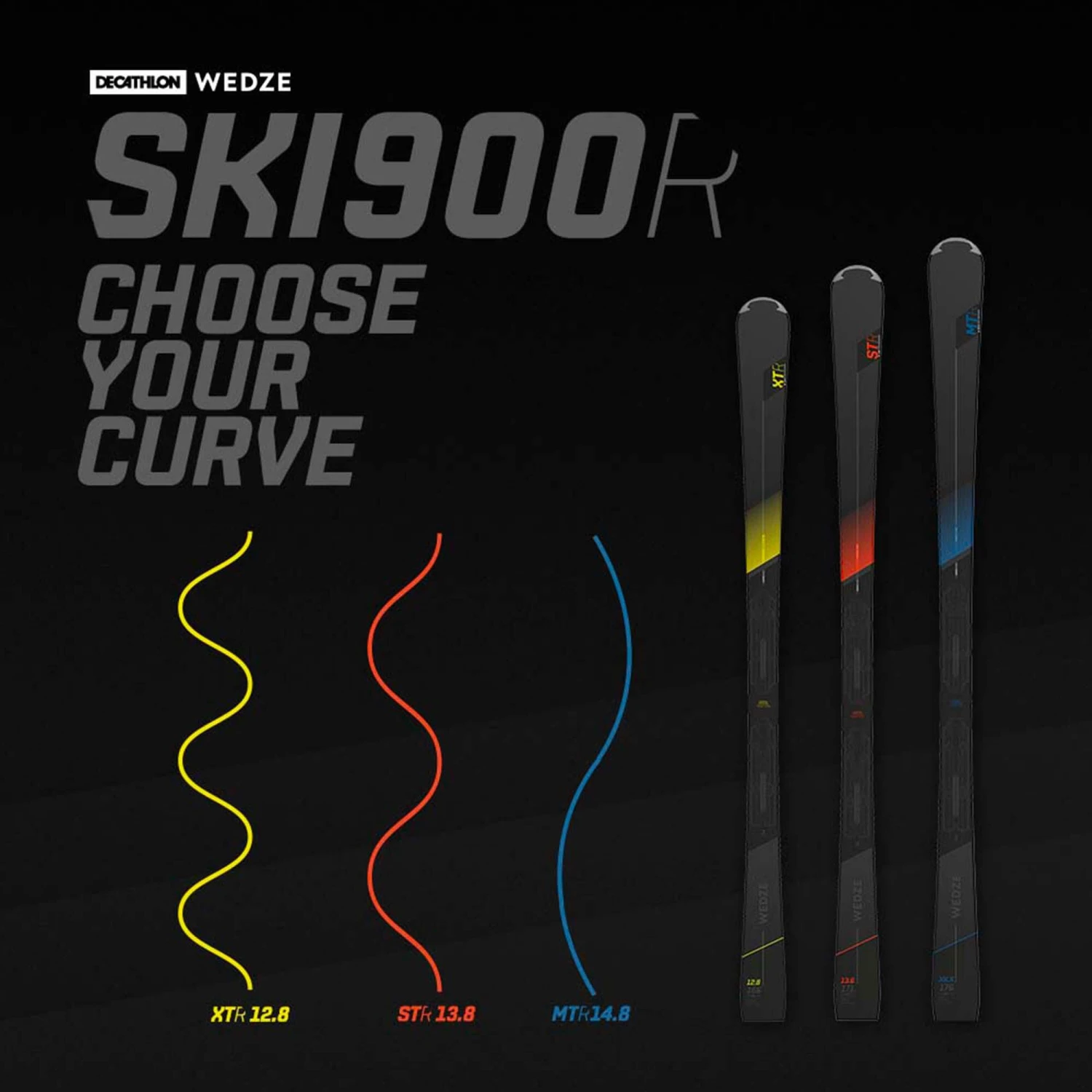 WEDZE Men’s Downhill Skis With Bindings - Boost 900 5 WEDZE Men’s Downhill Skis With Bindings - Boost 900 - Image 5