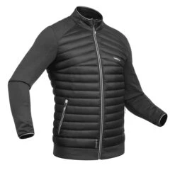 WEDZE Men’s Midlayer Ski Jacket – 900 Black