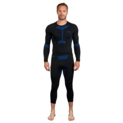 WEDZE Men’s Ski Base Layer Bottoms - BL 580 Black -WEDZE SHOP mens ski base layer bottoms bl 580 i soft black blue 2