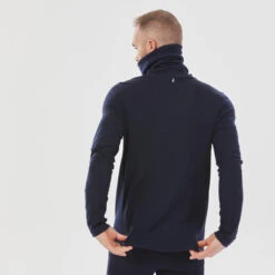 WEDZE Men’s Ski Base Layer Top - BL 900 Navy Blue -WEDZE SHOP mens ski base layer top bl 900 navy blue 3