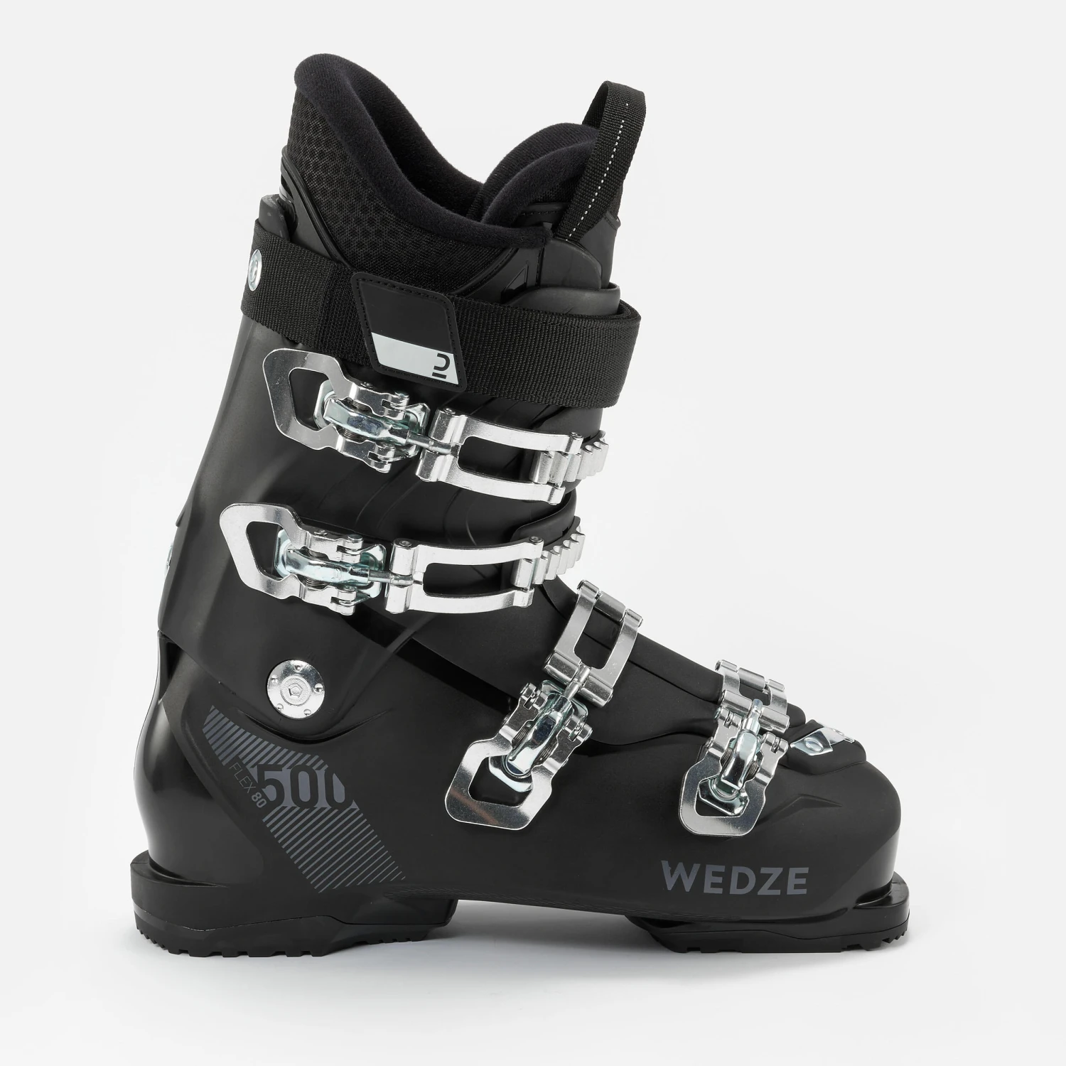 WEDZE Men’s Ski Boots – 500 Black 2 WEDZE Men’s Ski Boots – 500 Black - Image 2