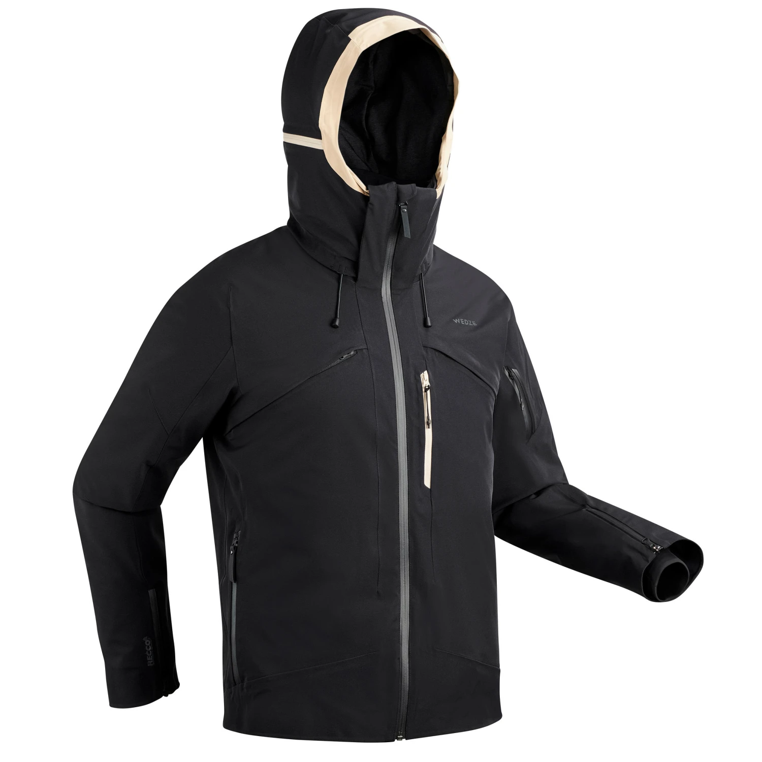 WEDZE Men’s Ski Jacket - 980 Black 8 WEDZE Men’s Ski Jacket - 980 Black - Image 8
