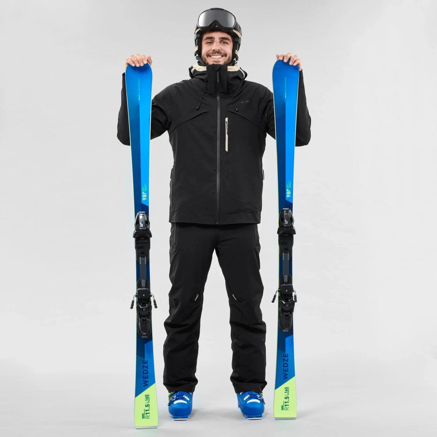WEDZE Men’s Ski Jacket - 980 Black 9 WEDZE Men’s Ski Jacket - 980 Black - Image 9