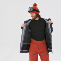 WEDZE Men’s Ski Jacket - FR 500 Grey 18 WEDZE Men’s Ski Jacket - FR 500 Grey -WEDZE SHOP mens ski jacket fr 500 grey 5