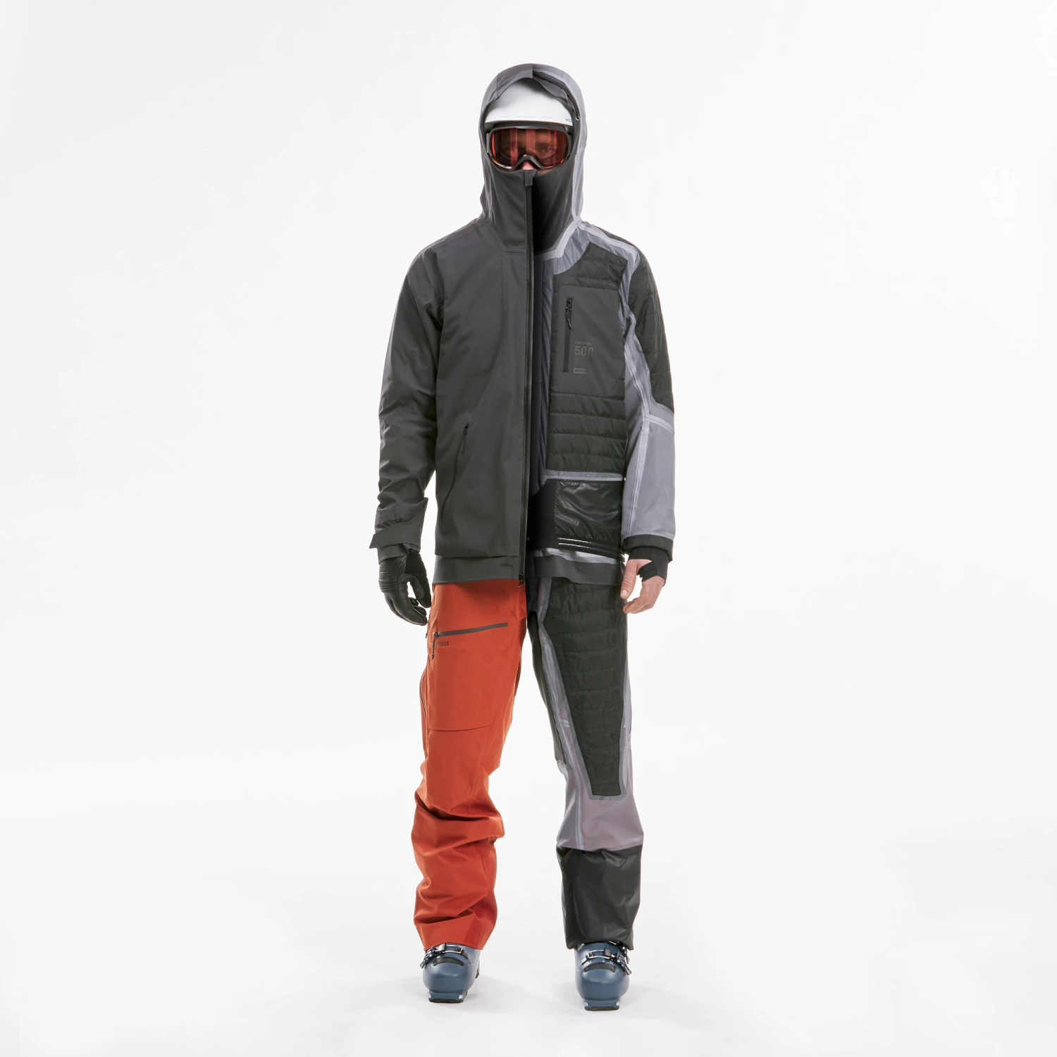 WEDZE Men’s Ski Jacket - FR 500 Grey 7 WEDZE Men’s Ski Jacket - FR 500 Grey - Image 7