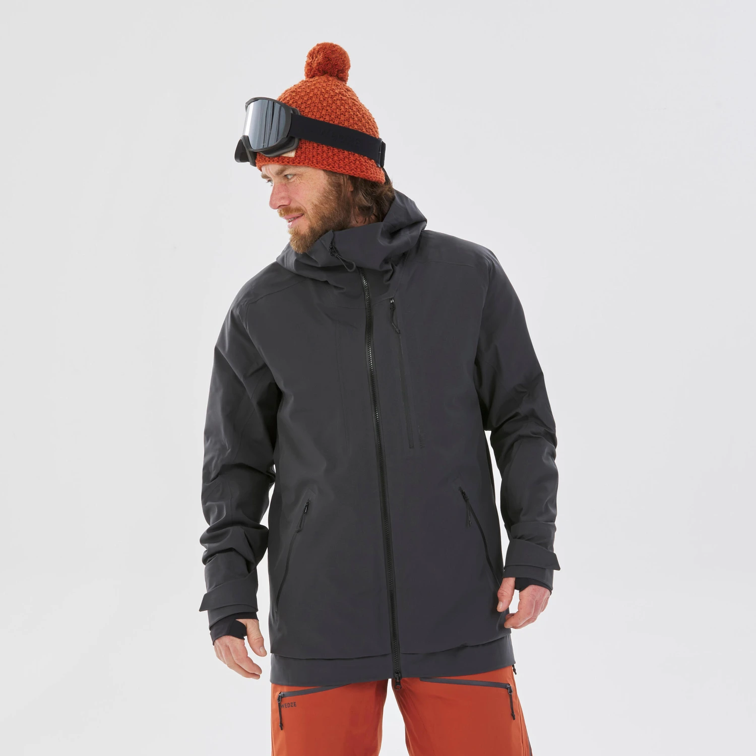 WEDZE Men’s Ski Jacket - FR 500 Grey 1 WEDZE Men’s Ski Jacket - FR 500 Grey
