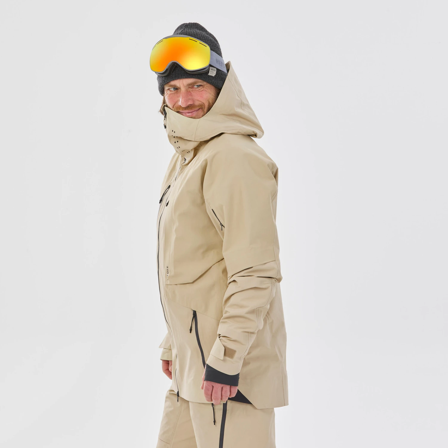 WEDZE Men’s Ski Jacket - FR 900 Beige 2 WEDZE Men’s Ski Jacket - FR 900 Beige - Image 2