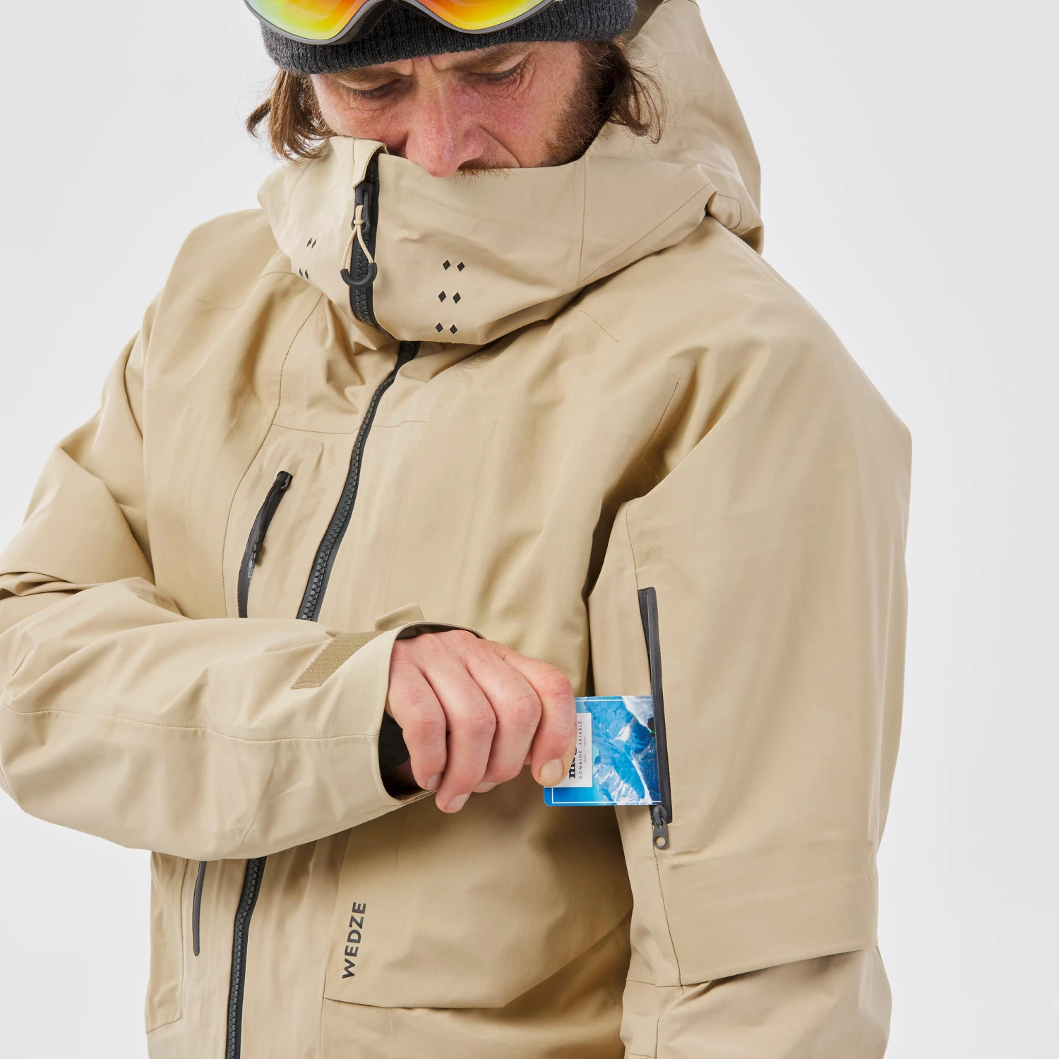 WEDZE Men’s Ski Jacket - FR 900 Beige 8 WEDZE Men’s Ski Jacket - FR 900 Beige - Image 8