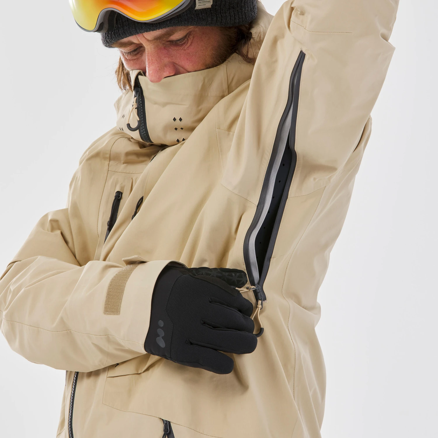 WEDZE Men’s Ski Jacket - FR 900 Beige 9 WEDZE Men’s Ski Jacket - FR 900 Beige - Image 9
