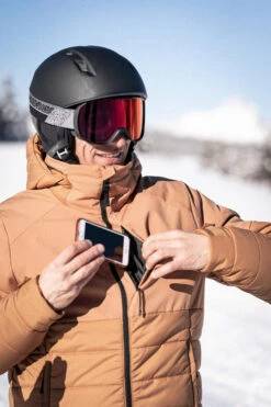 WEDZE Men’s Ski Mid-Length Jacket - Warm 100 Brown 28 WEDZE Men’s Ski Mid-Length Jacket - Warm 100 Brown -WEDZE SHOP mens ski mid length jacket warm 100 brown 13