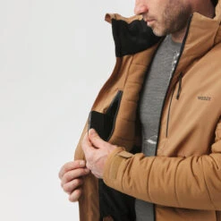 WEDZE Men’s Ski Mid-Length Jacket - Warm 100 Brown 24 WEDZE Men’s Ski Mid-Length Jacket - Warm 100 Brown -WEDZE SHOP mens ski mid length jacket warm 100 brown 9