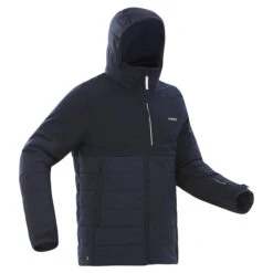 WEDZE Men’s Ski Mid-Length Jacket – Warm 100 Navy Blue